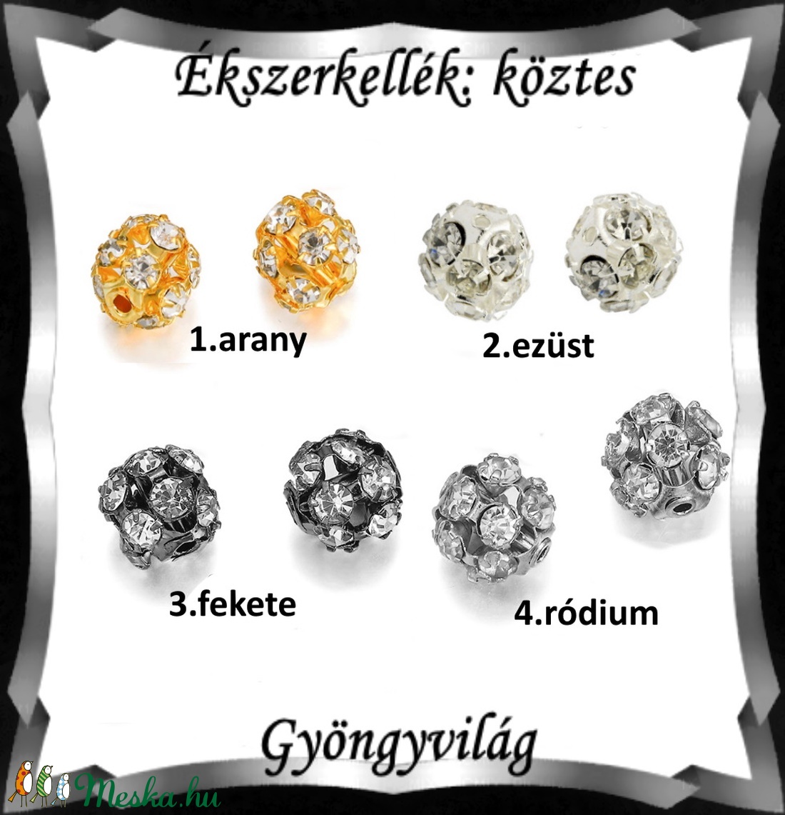 Ékszerkellék: köztes / díszítőelem / gyöngy BKÖ 1S 36-8e clear 4db/csomag - kellékek & szerszámok - gyöngyfűzés kellékek - fém köztesek - Meska.hu Ékszerkellék: köztes / díszítőelem / gyöngy BKÖ 1S 36-8e clear 4db/csomag - kellékek & szerszámok - gyöngyfűzés kellékek - fém köztesek - Meska.hu