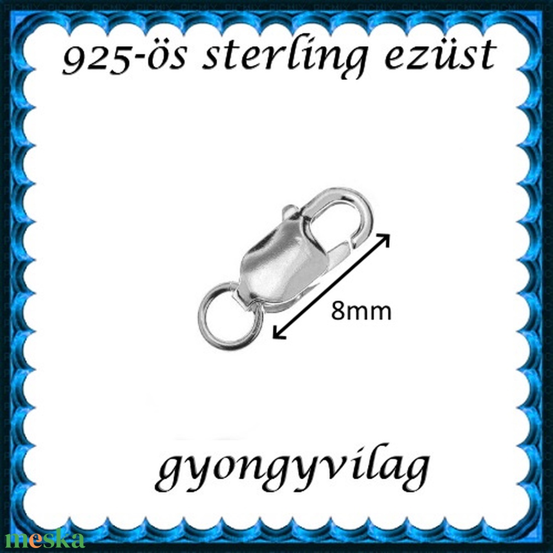 925-ös ezüst 1soros lánckapocs ELK 1s 15-8e - kellékek & szerszámok - gyöngyfűzés kellékek - egyéb alkatrész - Meska.hu 925-ös ezüst 1soros lánckapocs ELK 1s 15-8e - kellékek & szerszámok - gyöngyfűzés kellékek - egyéb alkatrész - Meska.hu