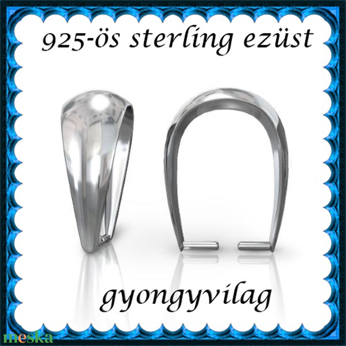 925-ös sterling ezüst ékszerkellék: medáltartó, medálkapocs EMK 77-11 - kellékek & szerszámok - ékszerkellék - medáltartó, medálkapocs - Meska.hu 925-ös sterling ezüst ékszerkellék: medáltartó, medálkapocs EMK 77-11 - kellékek & szerszámok - ékszerkellék - medáltartó, medálkapocs - Meska.hu