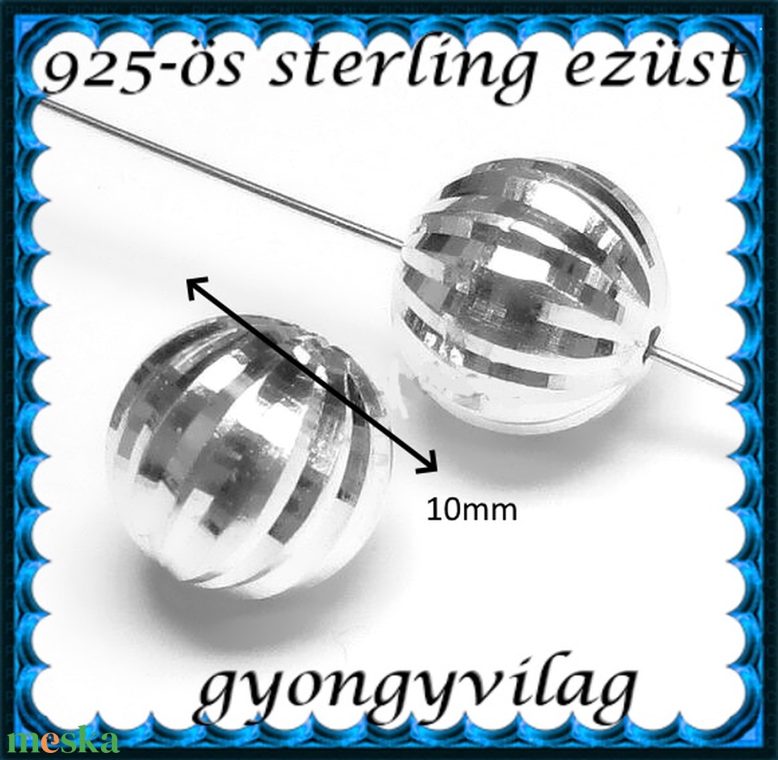 925-ös sterling ezüst ékszerkellék: köztes / gyöngy / dísz EKÖ 17-10 - kellékek & szerszámok - gyöngyfűzés kellékek - fém köztesek - Meska.hu 925-ös sterling ezüst ékszerkellék: köztes / gyöngy / dísz EKÖ 17-10 - kellékek & szerszámok - gyöngyfűzés kellékek - fém köztesek - Meska.hu