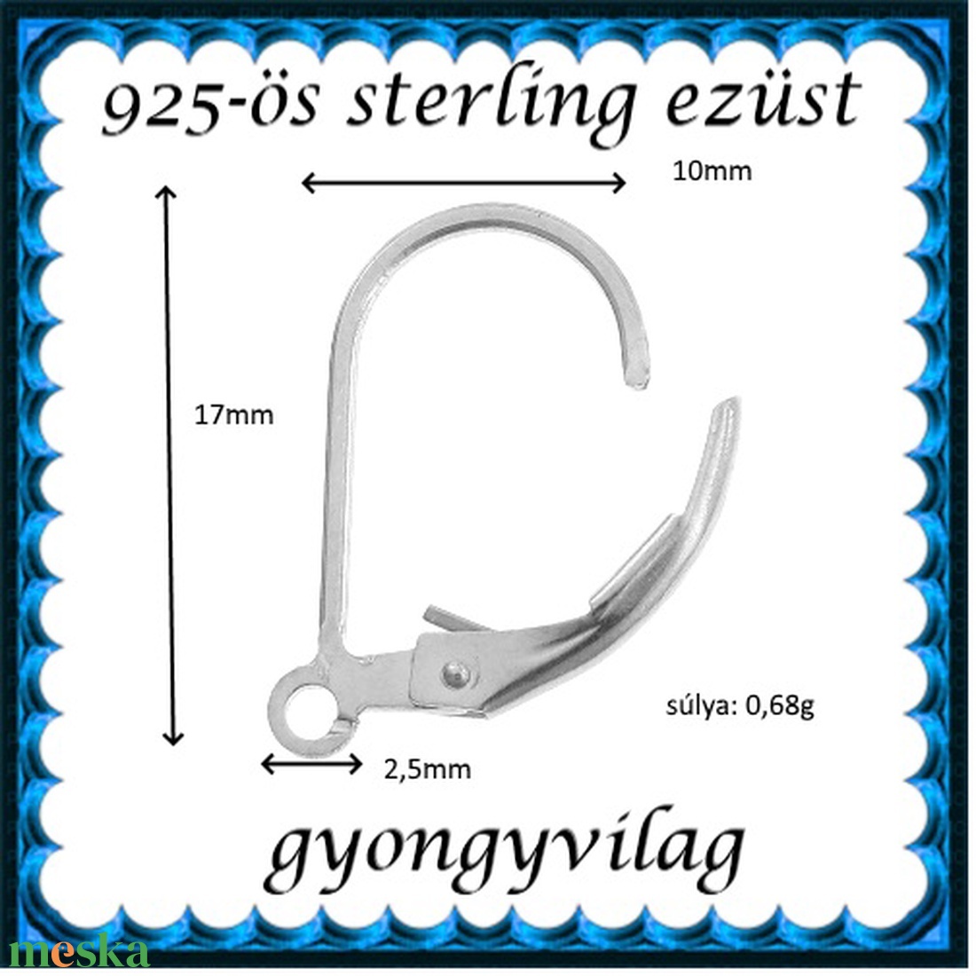 925-ös sterling ezüst ékszerkellék: fülbevaló kapocs, biztonsági-francia kapcsos EFK K 11 - kellékek & szerszámok - ékszerkellék - fülbevaló kapocs - Meska.hu 925-ös sterling ezüst ékszerkellék: fülbevaló kapocs, biztonsági-francia kapcsos EFK K 11 - kellékek & szerszámok - ékszerkellék - fülbevaló kapocs - Meska.hu