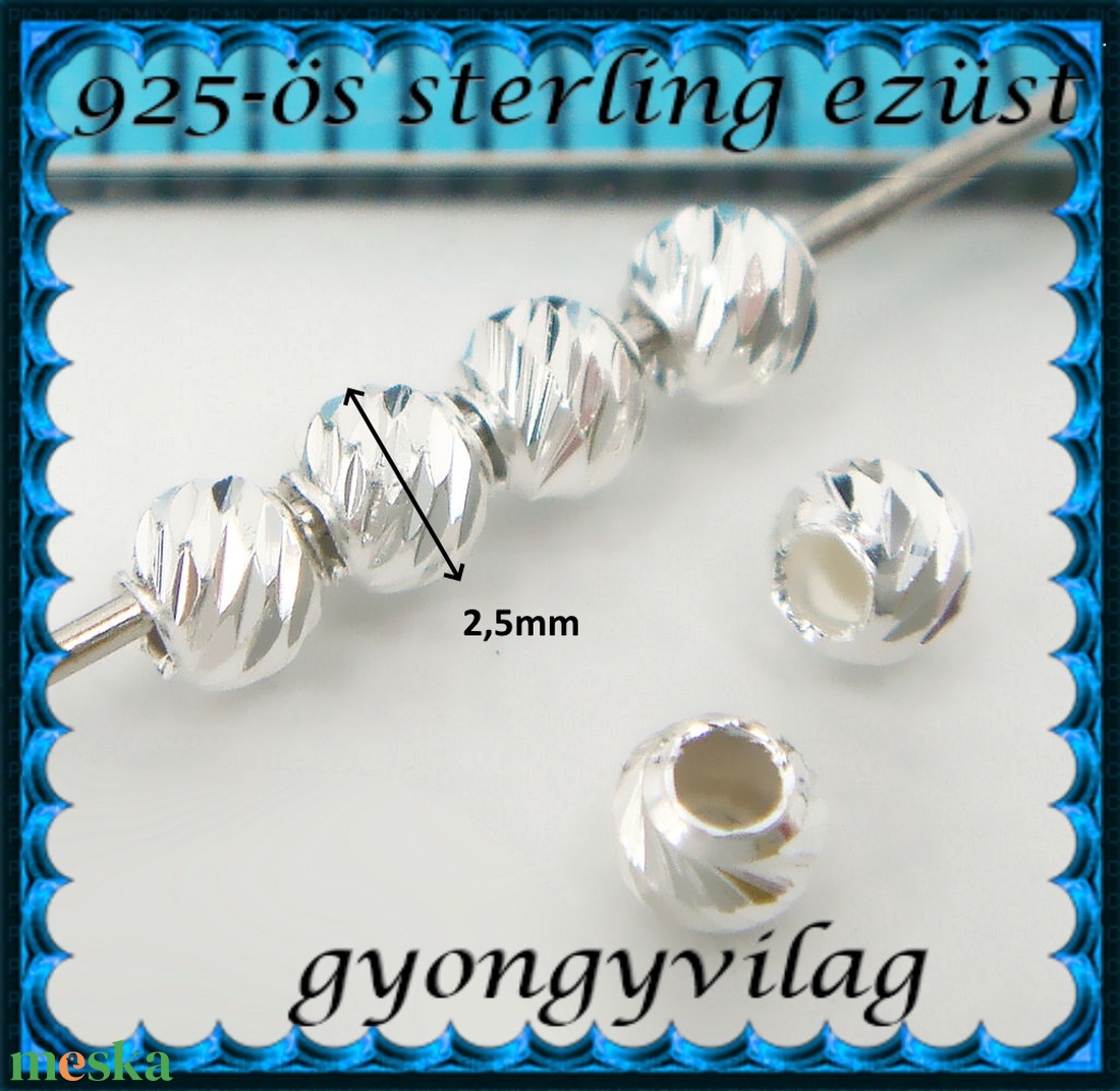 925-ös sterling ezüst ékszerkellék: köztes/gyöngy/díszitőelem EKÖ 100-2,5 4db/csomag - kellékek & szerszámok - gyöngyfűzés kellékek - egyéb alkatrész - Meska.hu 925-ös sterling ezüst ékszerkellék: köztes/gyöngy/díszitőelem EKÖ 100-2,5 4db/csomag - kellékek & szerszámok - gyöngyfűzés kellékek - egyéb alkatrész - Meska.hu