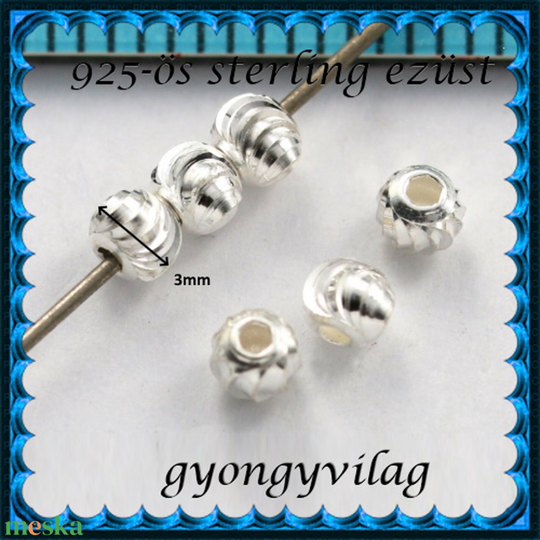 925-ös sterling ezüst ékszerkellék: köztes/gyöngy/díszitőelem EKÖ 98-3 4db/csomag - kellékek & szerszámok - gyöngyfűzés kellékek - egyéb alkatrész - Meska.hu 925-ös sterling ezüst ékszerkellék: köztes/gyöngy/díszitőelem EKÖ 98-3 4db/csomag - kellékek & szerszámok - gyöngyfűzés kellékek - egyéb alkatrész - Meska.hu