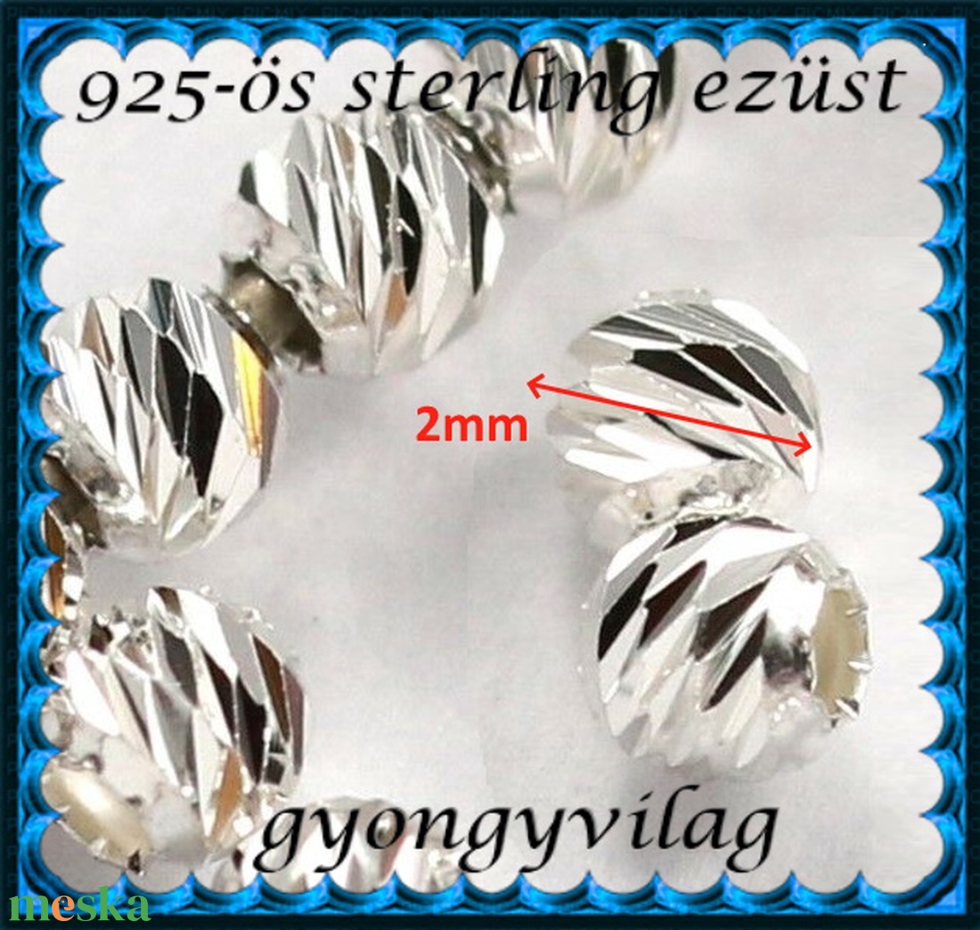 925-ös sterling ezüst ékszerkellék: köztes/gyöngy/díszitőelem EKÖ 101-2 5db/csomag - kellékek & szerszámok - gyöngyfűzés kellékek - egyéb alkatrész - Meska.hu 925-ös sterling ezüst ékszerkellék: köztes/gyöngy/díszitőelem EKÖ 101-2 5db/csomag - kellékek & szerszámok - gyöngyfűzés kellékek - egyéb alkatrész - Meska.hu