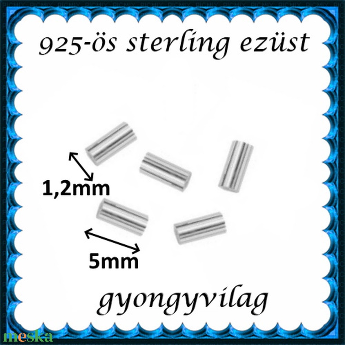 925-ös sterling ezüst ékszerkellék: köztes/gyöngy/díszitőelem EKÖ 32 5x1,2 5db/csomag - gyöngy, ékszerkellék - egyéb alkatrész - Meska.hu 925-ös sterling ezüst ékszerkellék: köztes/gyöngy/díszitőelem EKÖ 32 5x1,2 5db/csomag - gyöngy, ékszerkellék - egyéb alkatrész - Meska.hu