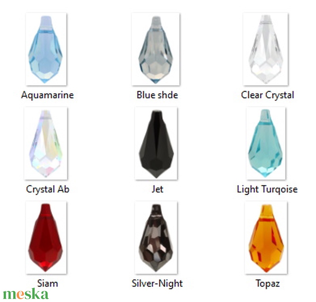 Swarovski kristály medál: csepp SW6000-15 - kellékek & szerszámok - gyöngyfűzés kellékek - swarovski kristályok - Meska.hu Swarovski kristály medál: csepp SW6000-15 - kellékek & szerszámok - gyöngyfűzés kellékek - swarovski kristályok - Meska.hu