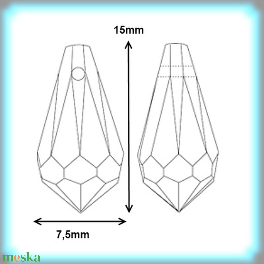 Swarovski kristály medál: csepp SW6000-15 - kellékek & szerszámok - gyöngyfűzés kellékek - swarovski kristályok - Meska.hu Swarovski kristály medál: csepp SW6000-15 - kellékek & szerszámok - gyöngyfűzés kellékek - swarovski kristályok - Meska.hu