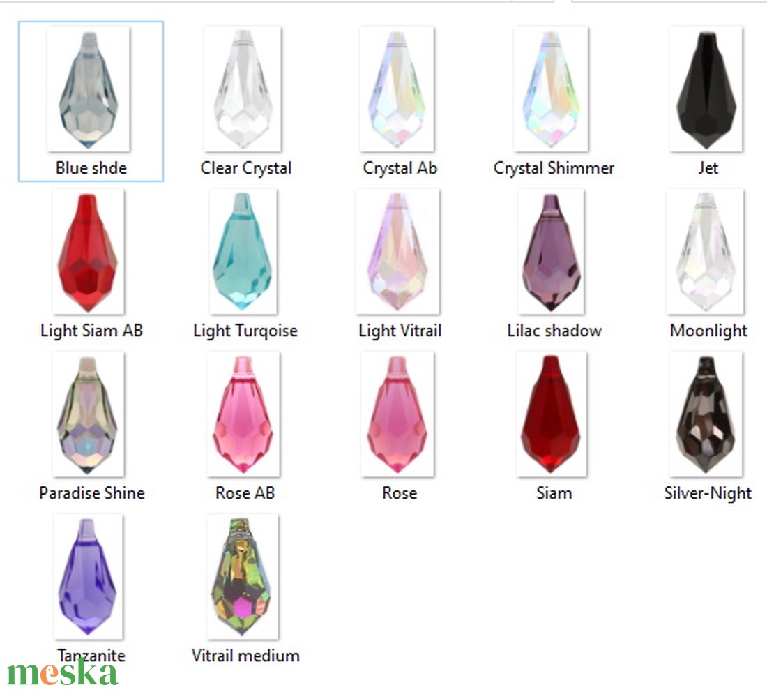 Swarovski kristály medál: csepp SW6000-15 - kellékek & szerszámok - gyöngyfűzés kellékek - swarovski kristályok - Meska.hu Swarovski kristály medál: csepp SW6000-15 - kellékek & szerszámok - gyöngyfűzés kellékek - swarovski kristályok - Meska.hu
