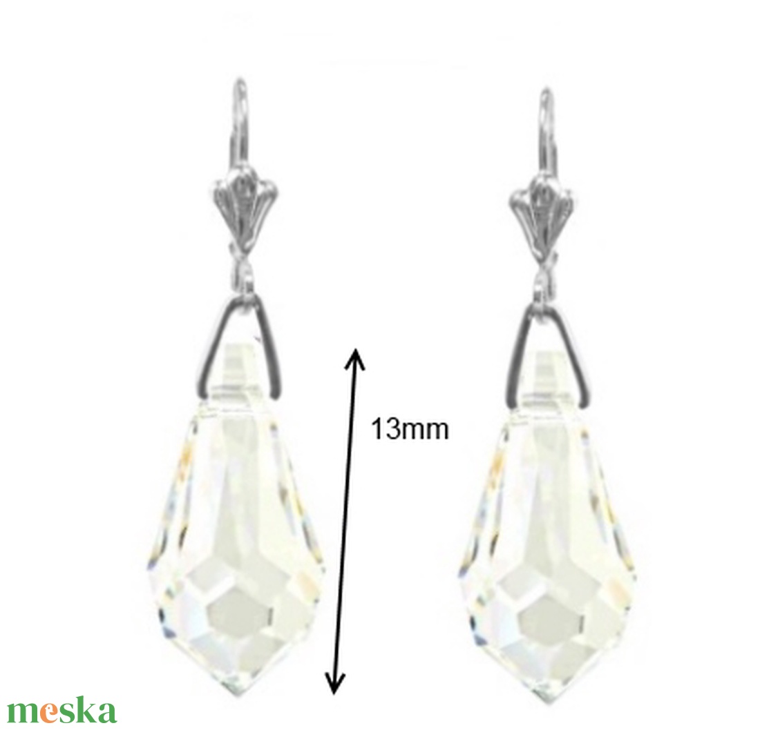Ékszerek-fülbevalók: Swarovski csepp fülbevaló, ezüstözött kapoccsal SSZEB-SW6000-F13 - ékszer - fülbevaló - lógó fülbevaló - Meska.hu Ékszerek-fülbevalók: Swarovski csepp fülbevaló, ezüstözött kapoccsal SSZEB-SW6000-F13 - ékszer - fülbevaló - lógó fülbevaló - Meska.hu