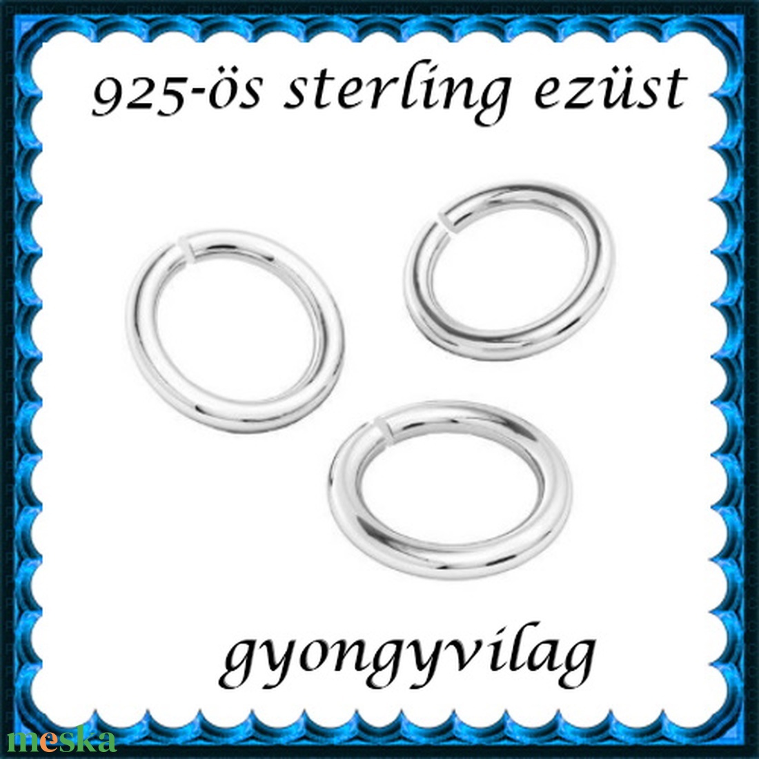 925-ös sterling ezüst ékszerkellék: karika nyitott ESZK NY 7x0,7 mm 3db/csomag - gyöngy, ékszerkellék - egyéb alkatrész - Meska.hu 925-ös sterling ezüst ékszerkellék: karika nyitott ESZK NY 7x0,7 mm 3db/csomag - gyöngy, ékszerkellék - egyéb alkatrész - Meska.hu