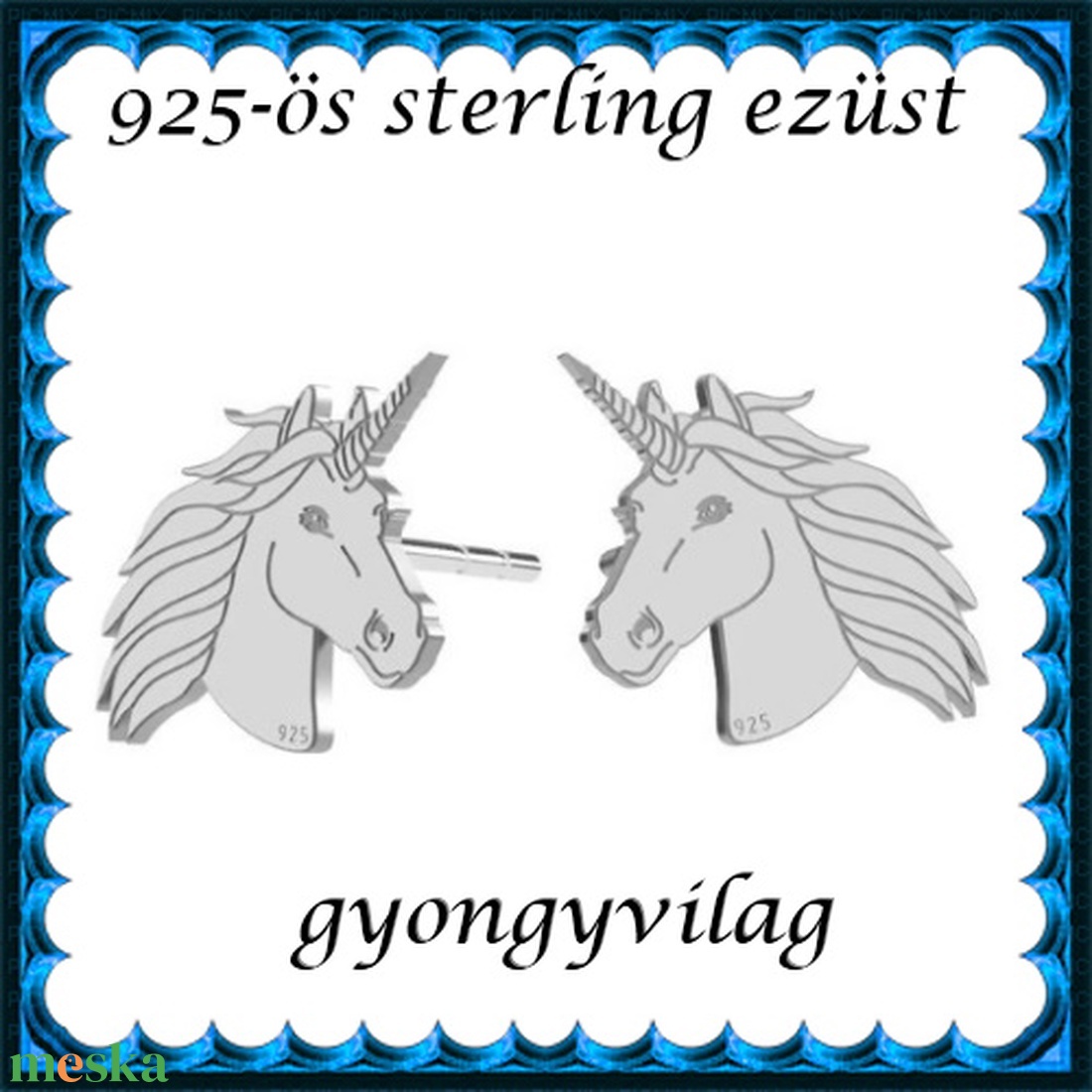 925-ös sterling ezüst ékszerek: fülbevaló EF01 - ékszer - fülbevaló - pötty fülbevaló - Meska.hu