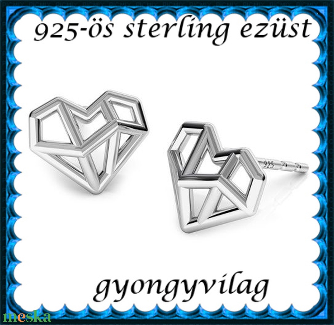 925-ös sterling ezüst ékszerek: fülbevaló EF16 - ékszer - fülbevaló - pötty fülbevaló - Meska.hu