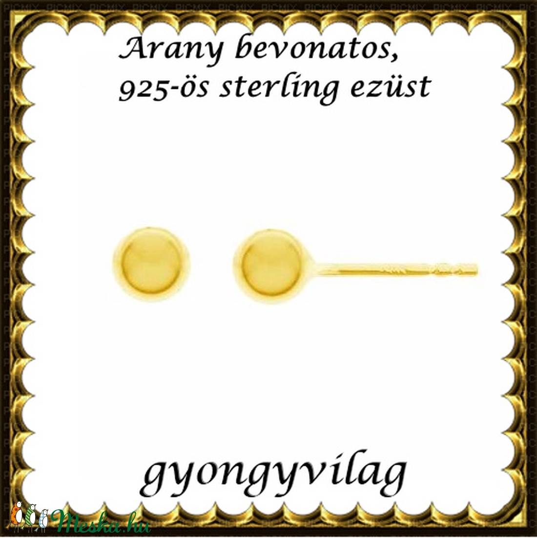 925-ös sterling ezüst ékszerek: fülbevaló EF17g - ékszer - fülbevaló - pötty fülbevaló - Meska.hu 925-ös sterling ezüst ékszerek: fülbevaló EF17g - ékszer - fülbevaló - pötty fülbevaló - Meska.hu