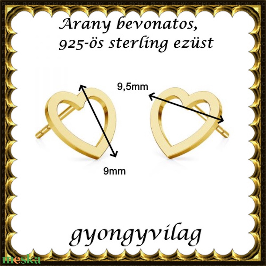 925-ös sterling ezüst ékszerek: fülbevaló EF19g - ékszer - fülbevaló - pötty fülbevaló - Meska.hu