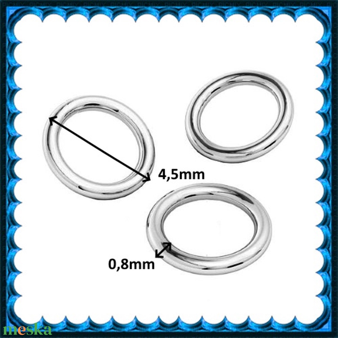 925-ös sterling ezüst ékszerkellék: karika zárt ESZK Z 4,5x0,8 mm 3db/csomag - kellékek & szerszámok - gyöngyfűzés kellékek - szerelőkarika - Meska.hu 925-ös sterling ezüst ékszerkellék: karika zárt ESZK Z 4,5x0,8 mm 3db/csomag - kellékek & szerszámok - gyöngyfűzés kellékek - szerelőkarika - Meska.hu