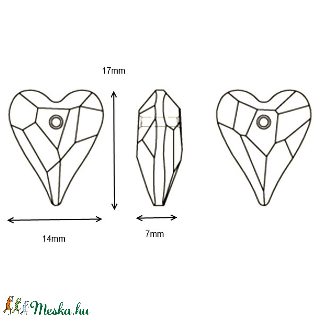 Swarovski kristály medál: Wild szív 17mm több szín SW6240-17 - gyöngy, ékszerkellék - swarovski kristályok - Meska.hu Swarovski kristály medál: Wild szív 17mm több szín SW6240-17 - gyöngy, ékszerkellék - swarovski kristályok - Meska.hu