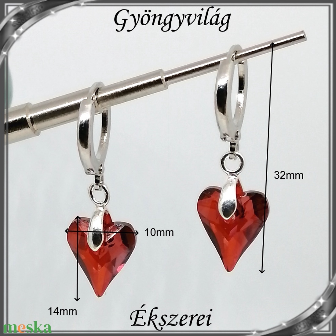 Ékszerek-fülbevalók: Swarovski Wild szív fülbevaló s925-ös ezüst SF-S925-SW08 több színben - ékszer - fülbevaló - lógó fülbevaló - Meska.hu Ékszerek-fülbevalók: Swarovski Wild szív fülbevaló s925-ös ezüst SF-S925-SW08 több színben - ékszer - fülbevaló - lógó fülbevaló - Meska.hu