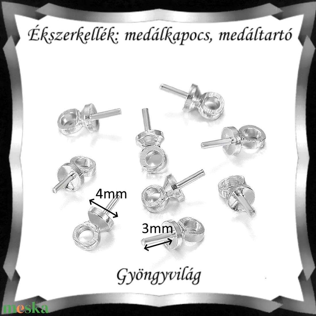 Ékszerkellék: medálkapocs BMK 09-4e 20db/csomag - kellékek & szerszámok - ékszerkellék - medáltartó, medálkapocs - Meska.hu Ékszerkellék: medálkapocs BMK 09-4e 20db/csomag - kellékek & szerszámok - ékszerkellék - medáltartó, medálkapocs - Meska.hu