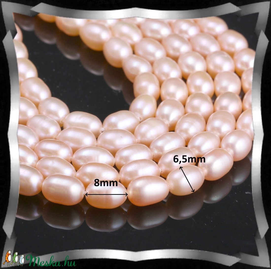 Gyöngyök: igazgyöngy/fűzér GYI-91 8x6,5mm barack - kellékek & szerszámok - gyöngyfűzés kellékek - igazgyöngy - Meska.hu Gyöngyök: igazgyöngy/fűzér GYI-91 8x6,5mm barack - kellékek & szerszámok - gyöngyfűzés kellékek - igazgyöngy - Meska.hu