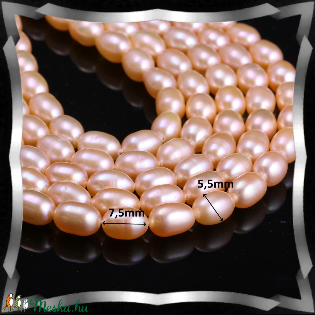 Gyöngyök: igazgyöngy/fűzér GYI-91 7,5x5,5mm barack - kellékek & szerszámok - gyöngyfűzés kellékek - igazgyöngy - Meska.hu Gyöngyök: igazgyöngy/fűzér GYI-91 7,5x5,5mm barack - kellékek & szerszámok - gyöngyfűzés kellékek - igazgyöngy - Meska.hu