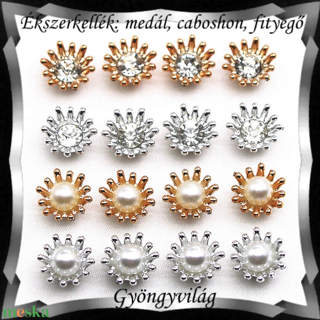 Ékszerkellék: medál, caboshon, fityegő BMCF-20 10db / csomag - gyöngy, ékszerkellék - fém köztesek - Meska.hu Ékszerkellék: medál, caboshon, fityegő BMCF-20 10db / csomag - gyöngy, ékszerkellék - fém köztesek - Meska.hu