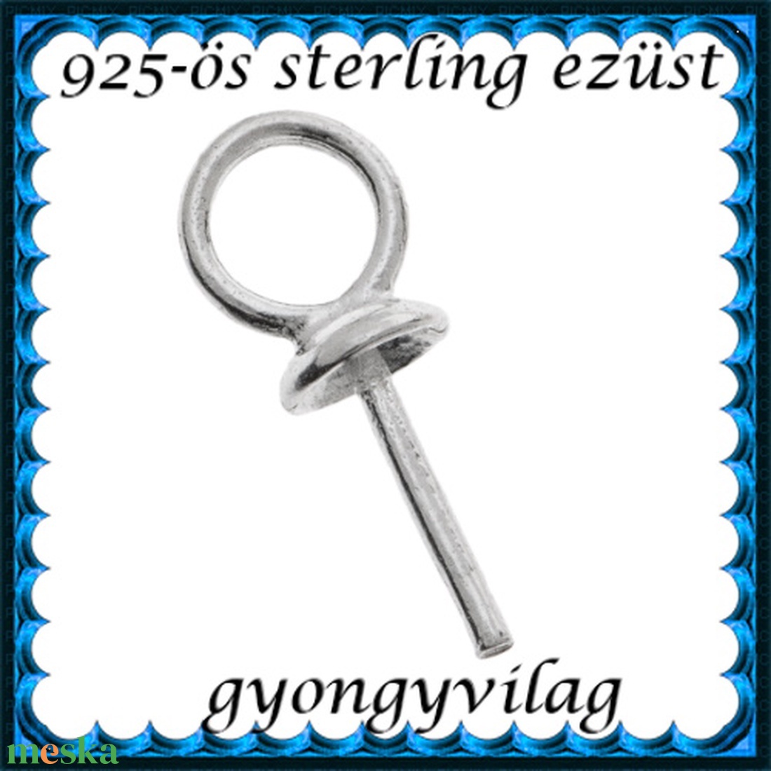  925-ös ezüst medálkapocs EMK 07-3-2    - kellékek & szerszámok - ékszerkellék - medáltartó, medálkapocs - Meska.hu