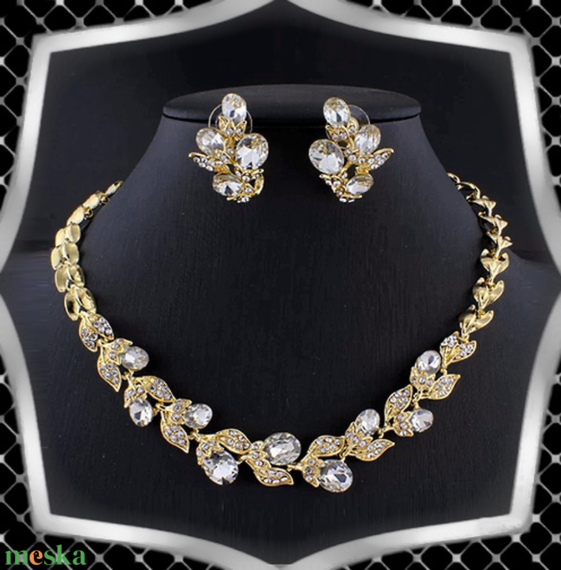 Ékszerek-szettek: Esküvői, menyasszonyi, alkalmi ékszer szett ES-SZÉ53a clear - esküvő - ékszer - ékszerszett - Meska.hu