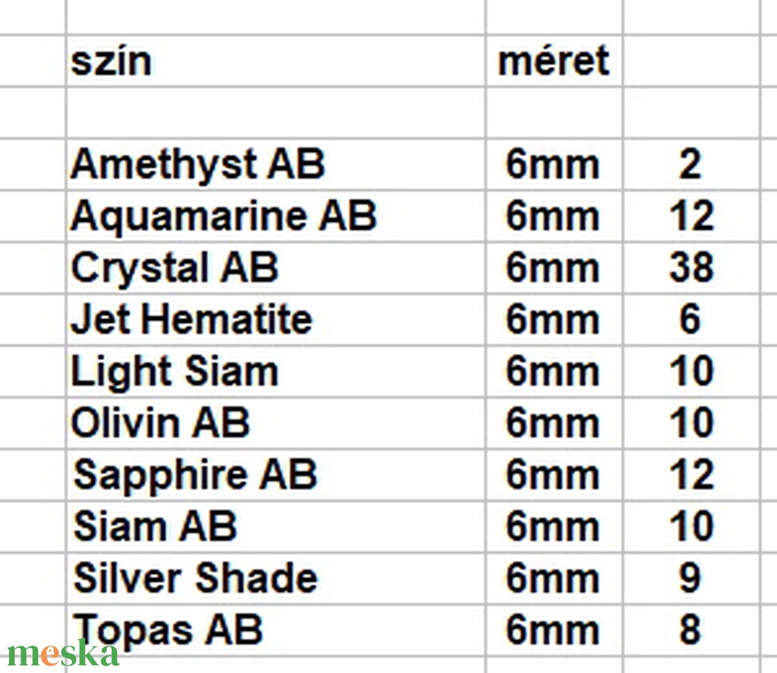 Swarovski kristály gyöngy: SW5000-6 AB gömb 6mm-es AB bevonatos több színben - kellékek & szerszámok - gyöngyfűzés kellékek - swarovski kristályok - Meska.hu Swarovski kristály gyöngy: SW5000-6 AB gömb 6mm-es AB bevonatos több színben - kellékek & szerszámok - gyöngyfűzés kellékek - swarovski kristályok - Meska.hu