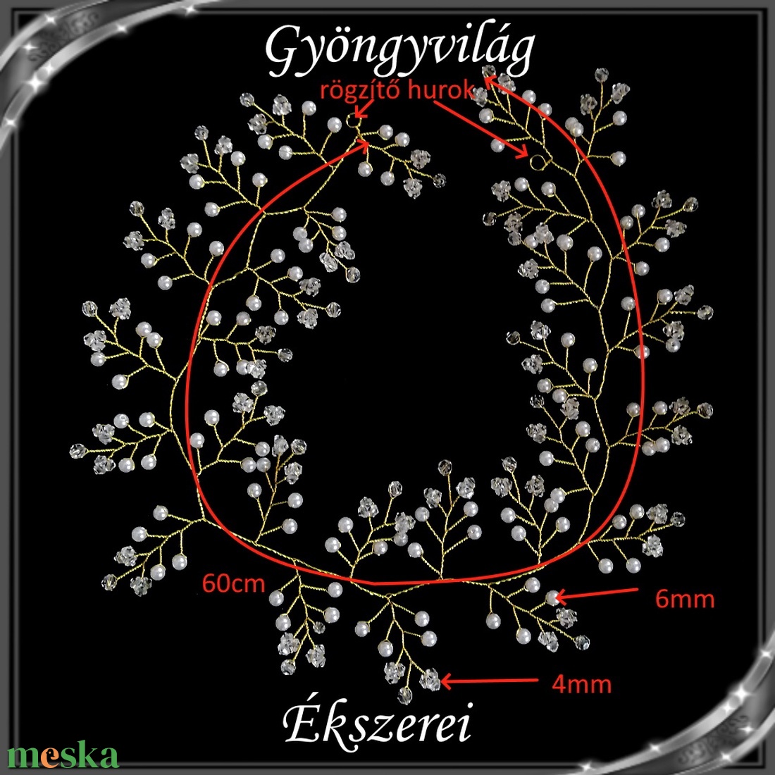 Ékszerek-hajdíszek, hajcsatok: Esküvői, menyasszonyi, alkalmi hajdísz S-H-FÜ05-02-60a - esküvő - hajdísz - kontydísz & hajdísz - Meska.hu Ékszerek-hajdíszek, hajcsatok: Esküvői, menyasszonyi, alkalmi hajdísz S-H-FÜ05-02-60a - esküvő - hajdísz - kontydísz & hajdísz - Meska.hu