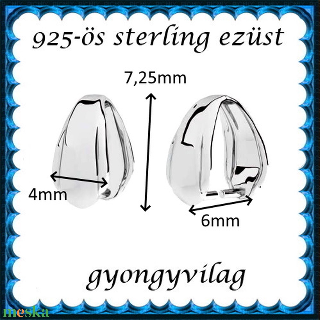 925-ös sterling ezüst ékszerkellék: medáltartó, medálkapocs EMK 115e - kellékek & szerszámok - ékszerkellék - medáltartó, medálkapocs - Meska.hu 925-ös sterling ezüst ékszerkellék: medáltartó, medálkapocs EMK 115e - kellékek & szerszámok - ékszerkellék - medáltartó, medálkapocs - Meska.hu