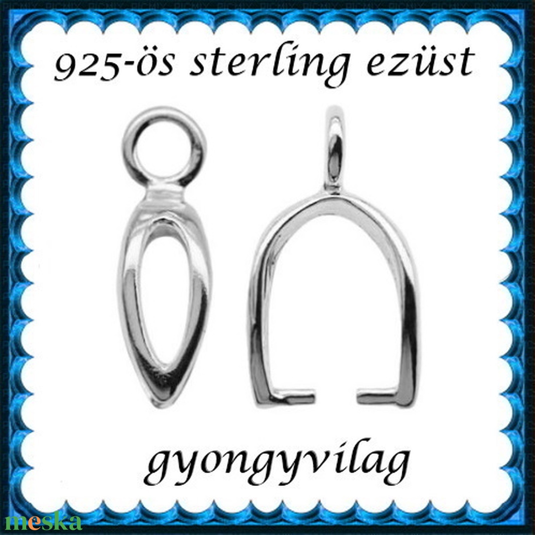 925-ös sterling ezüst ékszerkellék: medáltartó, medálkapocs EMK 116 - kellékek & szerszámok - ékszerkellék - medáltartó, medálkapocs - Meska.hu 925-ös sterling ezüst ékszerkellék: medáltartó, medálkapocs EMK 116 - kellékek & szerszámok - ékszerkellék - medáltartó, medálkapocs - Meska.hu