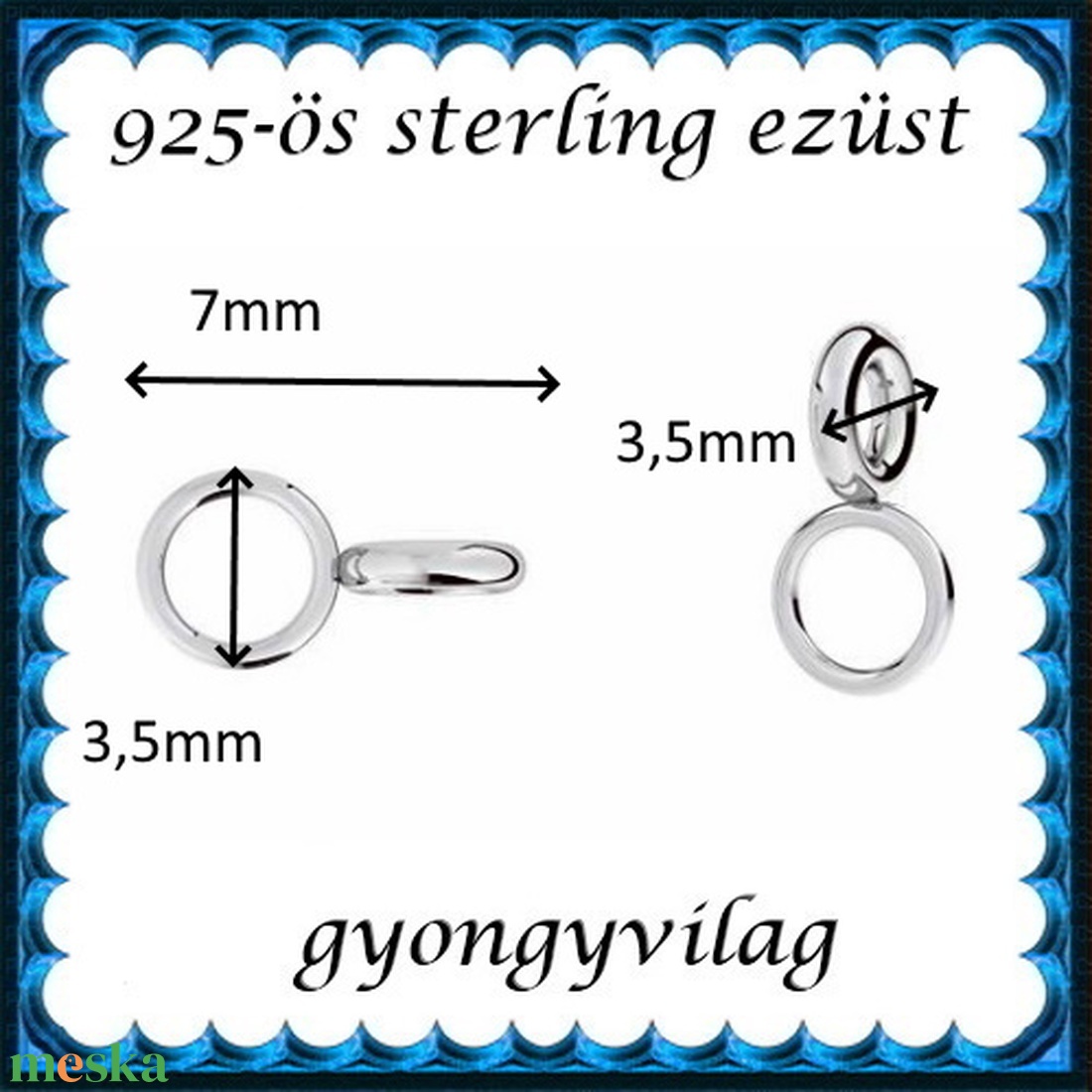 925-ös ezüst kapocs vég ELK KV 09 - kellékek & szerszámok - gyöngyfűzés kellékek - egyéb alkatrész - Meska.hu 925-ös ezüst kapocs vég ELK KV 09 - kellékek & szerszámok - gyöngyfűzés kellékek - egyéb alkatrész - Meska.hu
