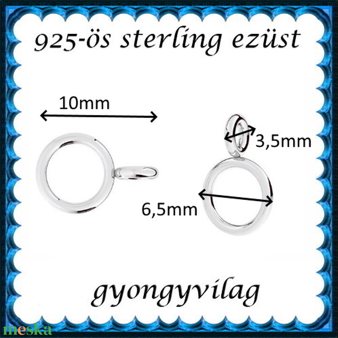 925-ös ezüst kapocs vég ELK KV 11 - kellékek & szerszámok - gyöngyfűzés kellékek - egyéb alkatrész - Meska.hu 925-ös ezüst kapocs vég ELK KV 11 - kellékek & szerszámok - gyöngyfűzés kellékek - egyéb alkatrész - Meska.hu