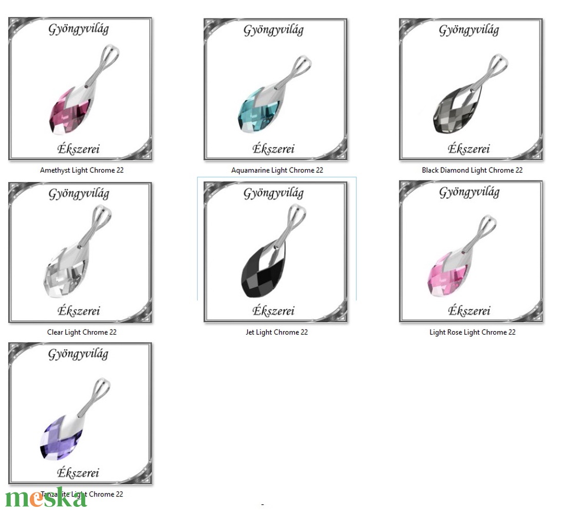 Swarovski csepp medál, 925-ös sterling ezüst kapoccsal SSZE-SW6565-M22 - ékszer - nyaklánc - medál - Meska.hu Swarovski csepp medál, 925-ös sterling ezüst kapoccsal SSZE-SW6565-M22 - ékszer - nyaklánc - medál - Meska.hu