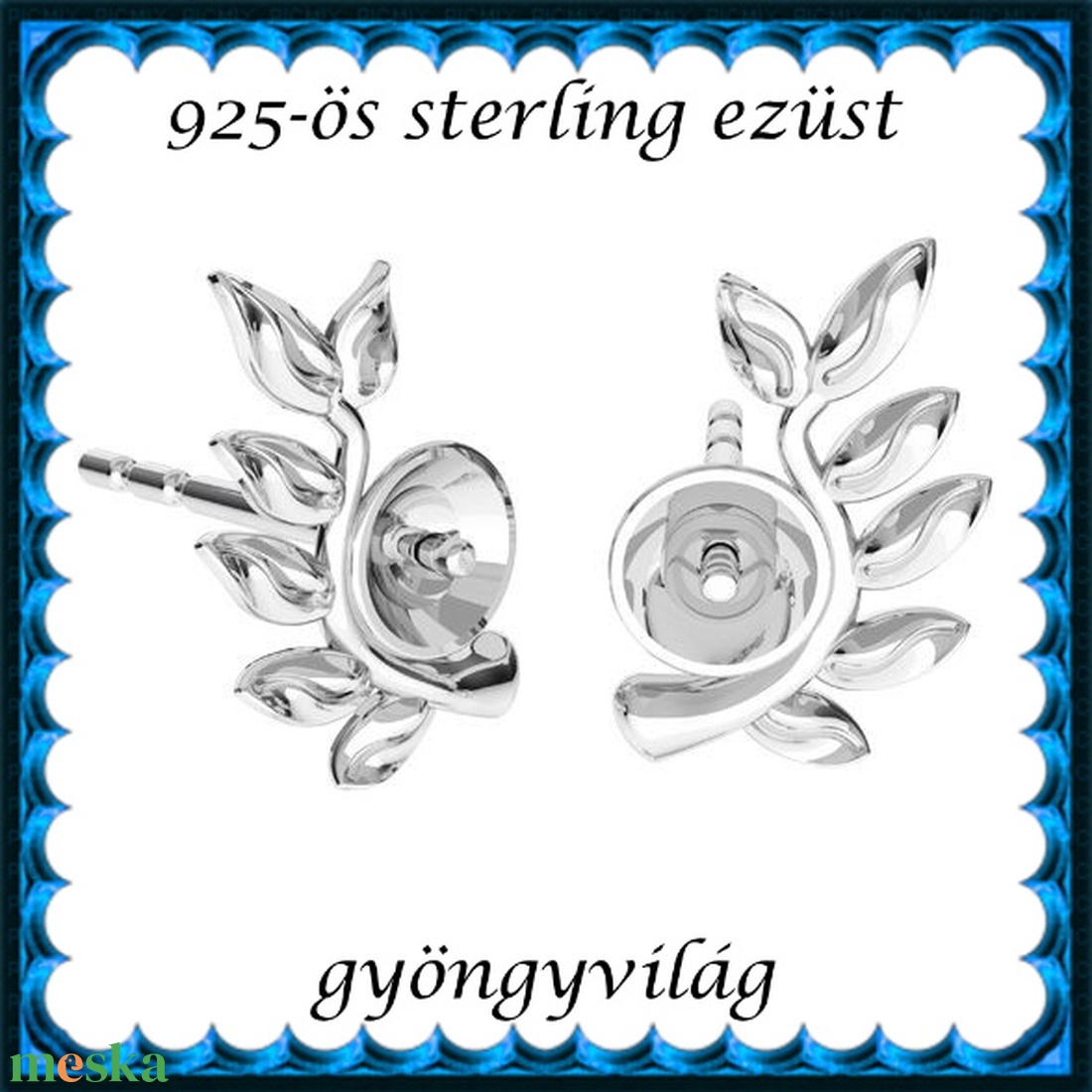925-ös sterling ezüst ékszerkellék: fülbevaló kapocs, bedugós EFK B 58e - kellékek & szerszámok - ékszerkellék - fülbevaló kapocs - Meska.hu 925-ös sterling ezüst ékszerkellék: fülbevaló kapocs, bedugós EFK B 58e - kellékek & szerszámok - ékszerkellék - fülbevaló kapocs - Meska.hu