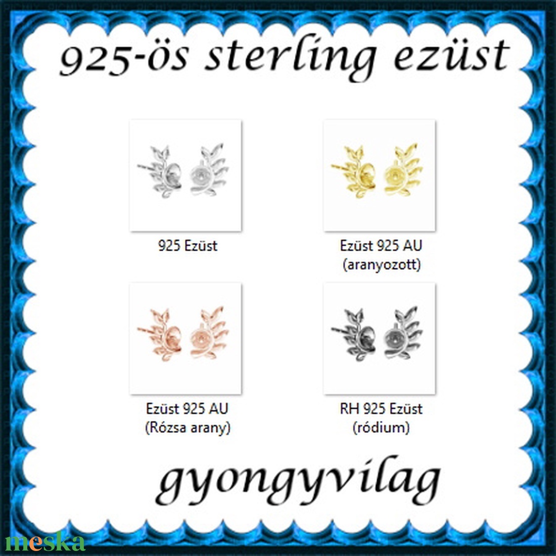 925-ös sterling ezüst ékszerkellék: fülbevaló kapocs, bedugós EFK B 58e - kellékek & szerszámok - ékszerkellék - fülbevaló kapocs - Meska.hu 925-ös sterling ezüst ékszerkellék: fülbevaló kapocs, bedugós EFK B 58e - kellékek & szerszámok - ékszerkellék - fülbevaló kapocs - Meska.hu