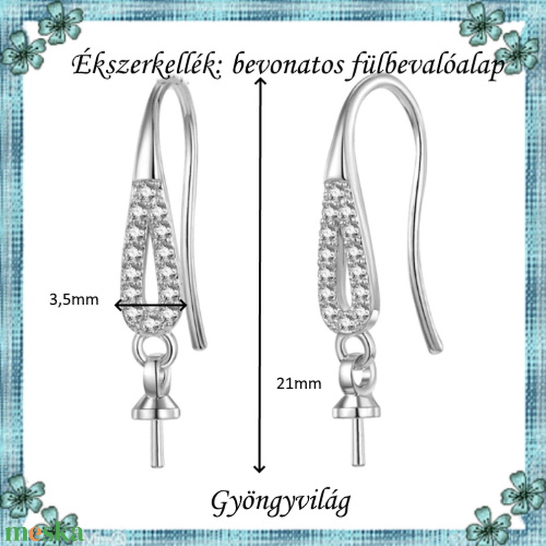 Ezüstel bevont ékszerkellék: fülbevaló alap E925-FK17 1pár/cs - kellékek & szerszámok - ékszerkellék - fülbevaló alap - Meska.hu Ezüstel bevont ékszerkellék: fülbevaló alap E925-FK17 1pár/cs - kellékek & szerszámok - ékszerkellék - fülbevaló alap - Meska.hu