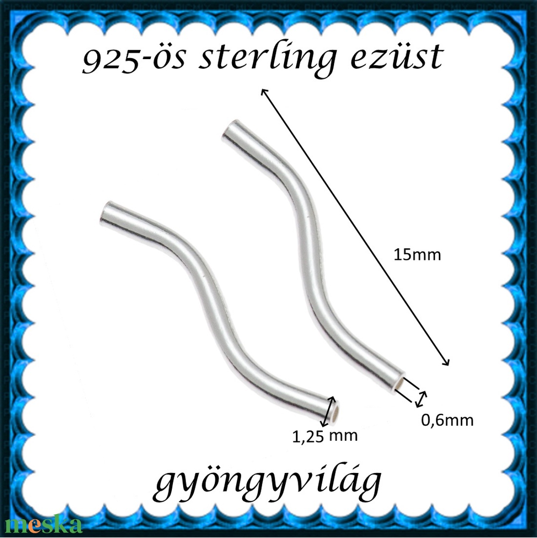925-ös ezüst köztes/gyöngy/díszitőelem EKÖ 04-15 2db/csomag - gyöngy, ékszerkellék - fém köztesek - Meska.hu 925-ös ezüst köztes/gyöngy/díszitőelem EKÖ 04-15 2db/csomag - gyöngy, ékszerkellék - fém köztesek - Meska.hu