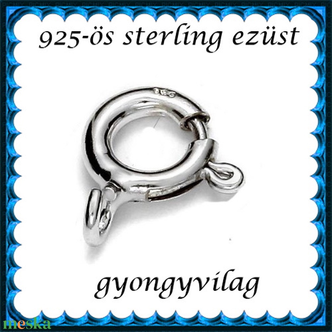 925-ös sterling ezüst ékszerkellék: lánckalocs  ELK 1S 12-8 - gyöngy, ékszerkellék - egyéb alkatrész - Meska.hu