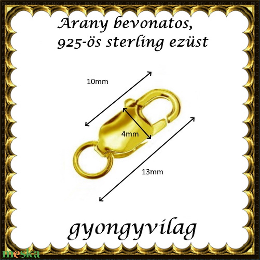 925-ös ezüst 1soros lánckapocs ELK 1s 15-10g - kellékek & szerszámok - gyöngyfűzés kellékek - egyéb alkatrész - Meska.hu 925-ös ezüst 1soros lánckapocs ELK 1s 15-10g - kellékek & szerszámok - gyöngyfűzés kellékek - egyéb alkatrész - Meska.hu