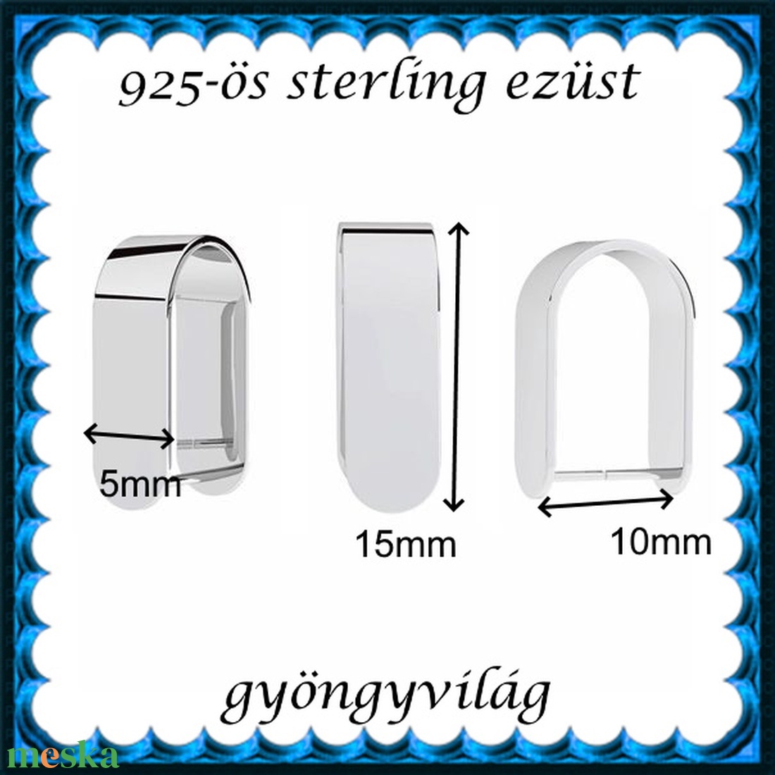 925-ös sterling ezüst ékszerkellék: medáltartó, medálkapocs EMK 117 - kellékek & szerszámok - ékszerkellék - medáltartó, medálkapocs - Meska.hu 925-ös sterling ezüst ékszerkellék: medáltartó, medálkapocs EMK 117 - kellékek & szerszámok - ékszerkellék - medáltartó, medálkapocs - Meska.hu