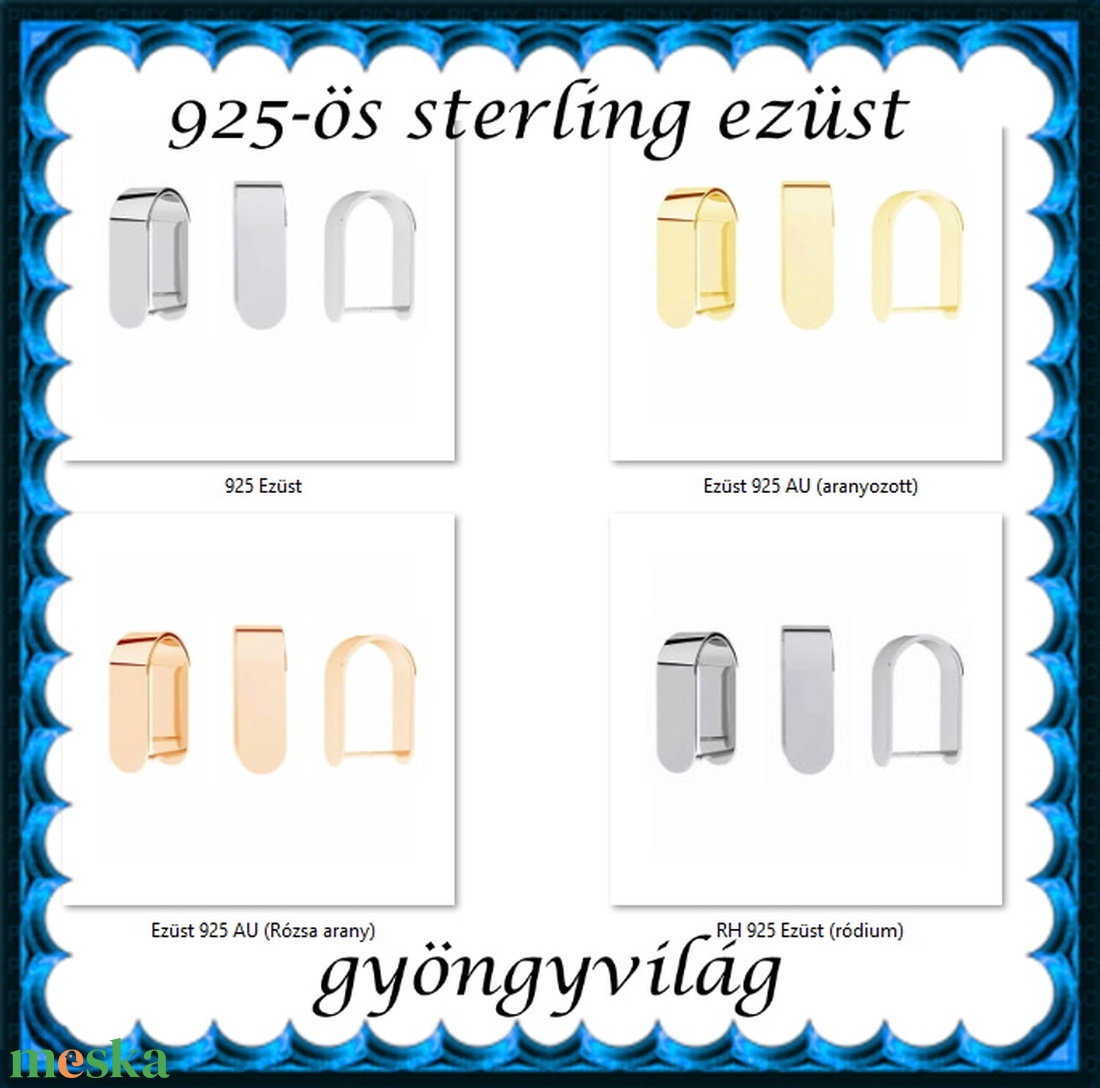 925-ös sterling ezüst ékszerkellék: medáltartó, medálkapocs EMK 117 - kellékek & szerszámok - ékszerkellék - medáltartó, medálkapocs - Meska.hu 925-ös sterling ezüst ékszerkellék: medáltartó, medálkapocs EMK 117 - kellékek & szerszámok - ékszerkellék - medáltartó, medálkapocs - Meska.hu