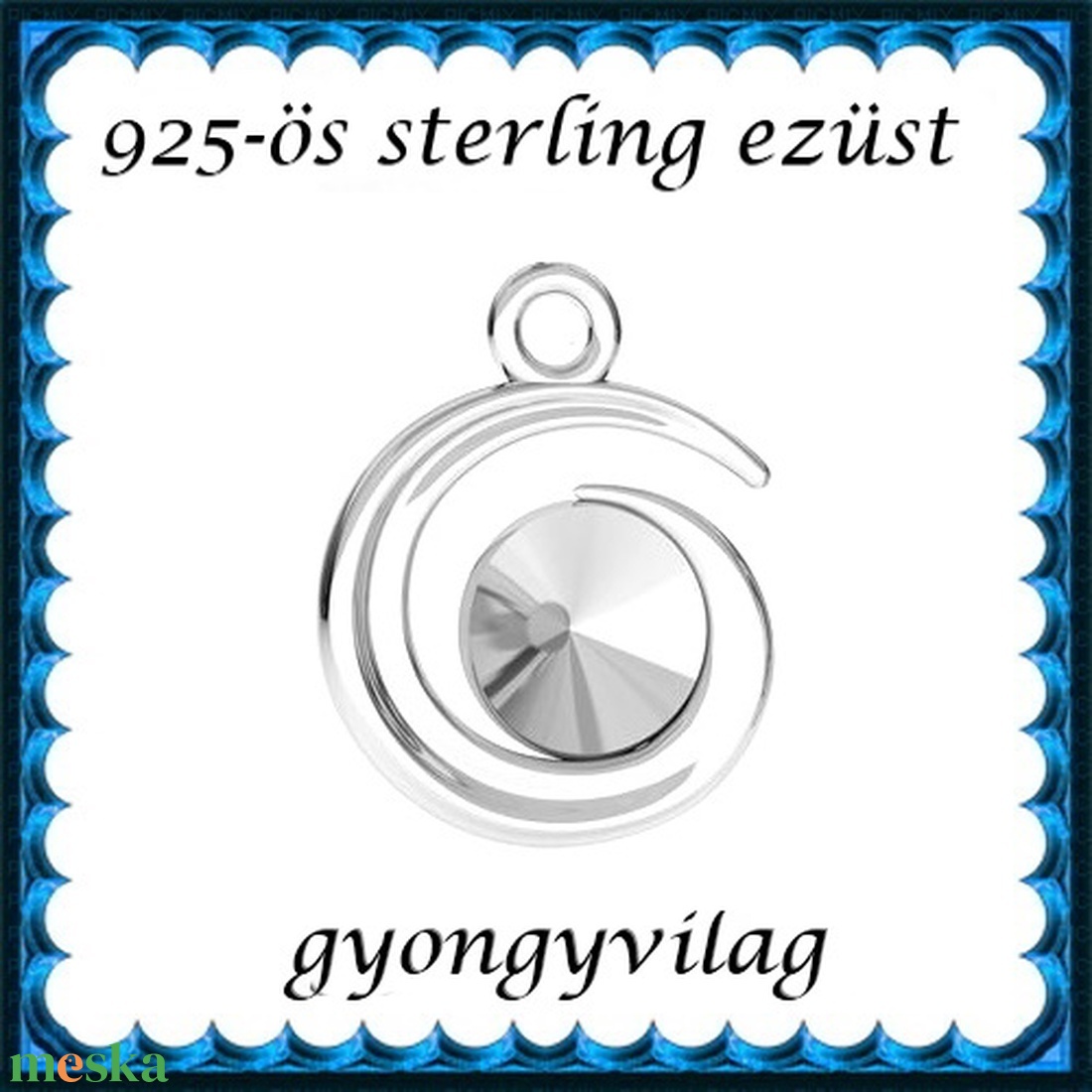925-ös sterling ezüst ékszerkellék: medál / pandora / fityegő EMTÉ23 - kellékek & szerszámok - gyöngyfűzés kellékek - cabochon - Meska.hu 925-ös sterling ezüst ékszerkellék: medál / pandora / fityegő EMTÉ23 - kellékek & szerszámok - gyöngyfűzés kellékek - cabochon - Meska.hu