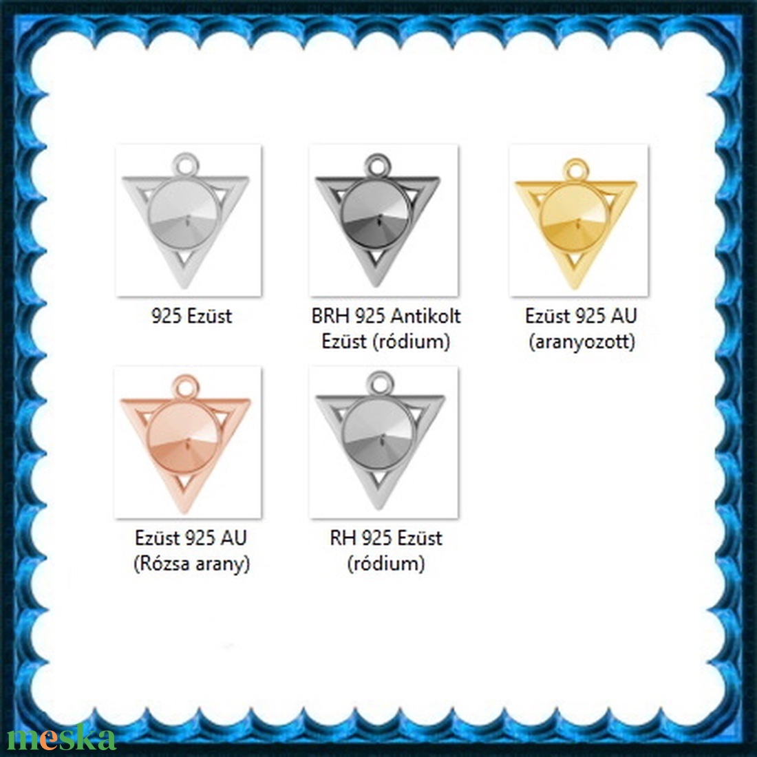 925-ös sterling ezüst ékszerkellék: medál / pandora / fityegő EMTÉ26 - kellékek & szerszámok - gyöngyfűzés kellékek - cabochon - Meska.hu 925-ös sterling ezüst ékszerkellék: medál / pandora / fityegő EMTÉ26 - kellékek & szerszámok - gyöngyfűzés kellékek - cabochon - Meska.hu