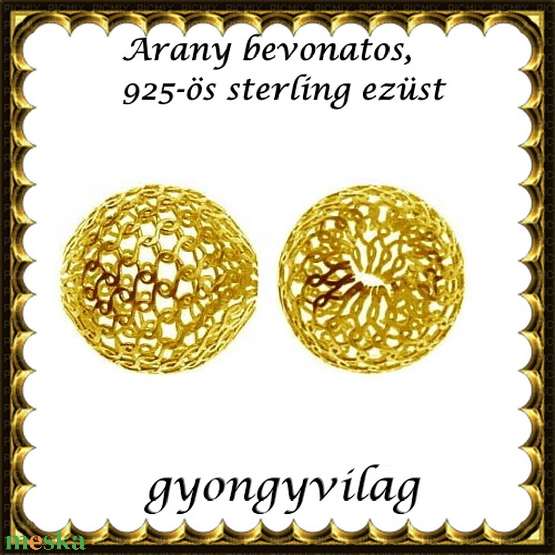 925-ös sterling ezüst ékszerkellék: köztes / gyöngy / dísz EKÖ 26-4 g 2db/csomag - kellékek & szerszámok - gyöngyfűzés kellékek - fém köztesek - Meska.hu