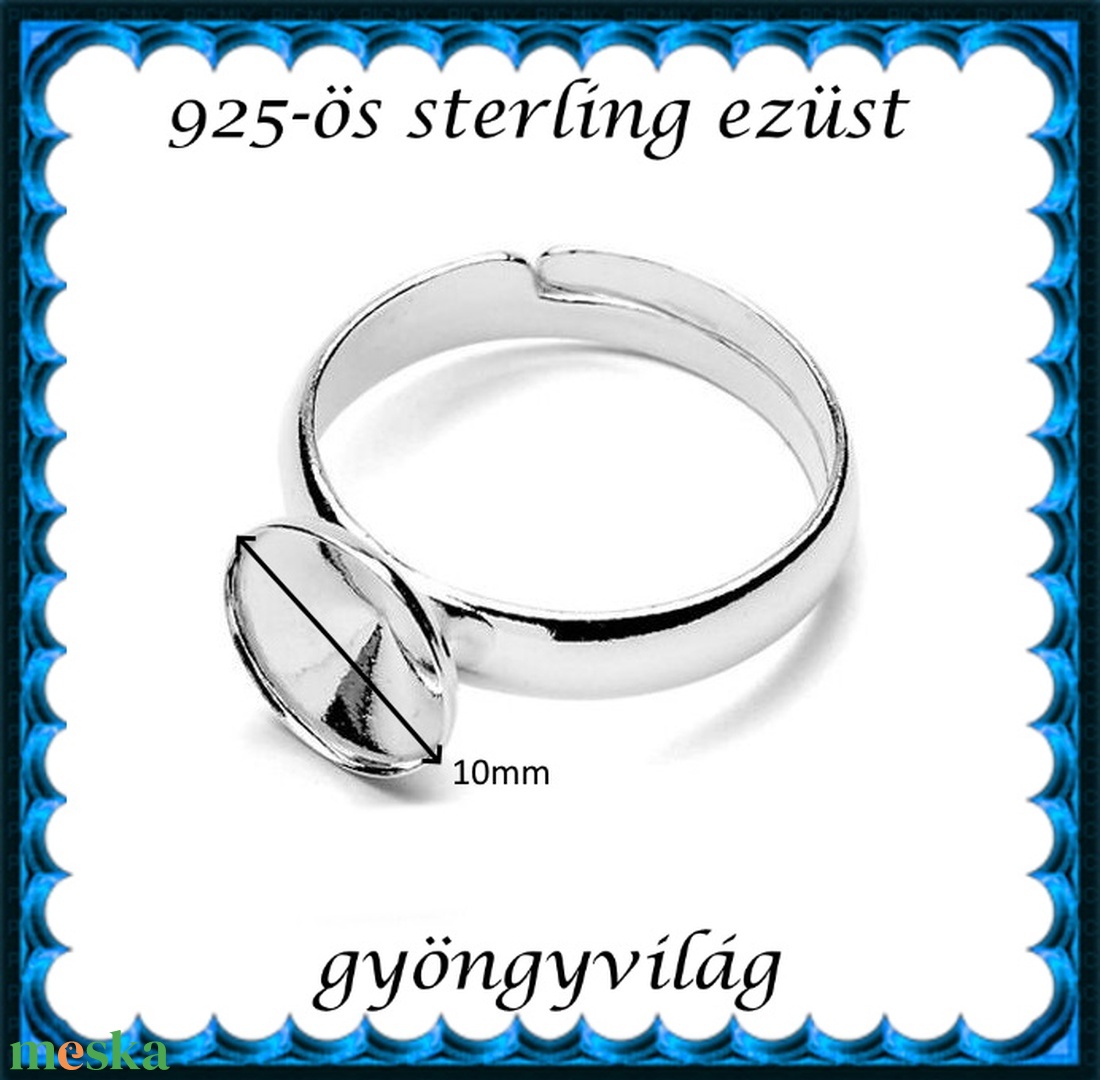 925-ös sterling ezüst gyűrű alap EGY 05-10 állítható méret - kellékek & szerszámok - ékszerkellék - gyűrűalap - Meska.hu 925-ös sterling ezüst gyűrű alap EGY 05-10 állítható méret - kellékek & szerszámok - ékszerkellék - gyűrűalap - Meska.hu