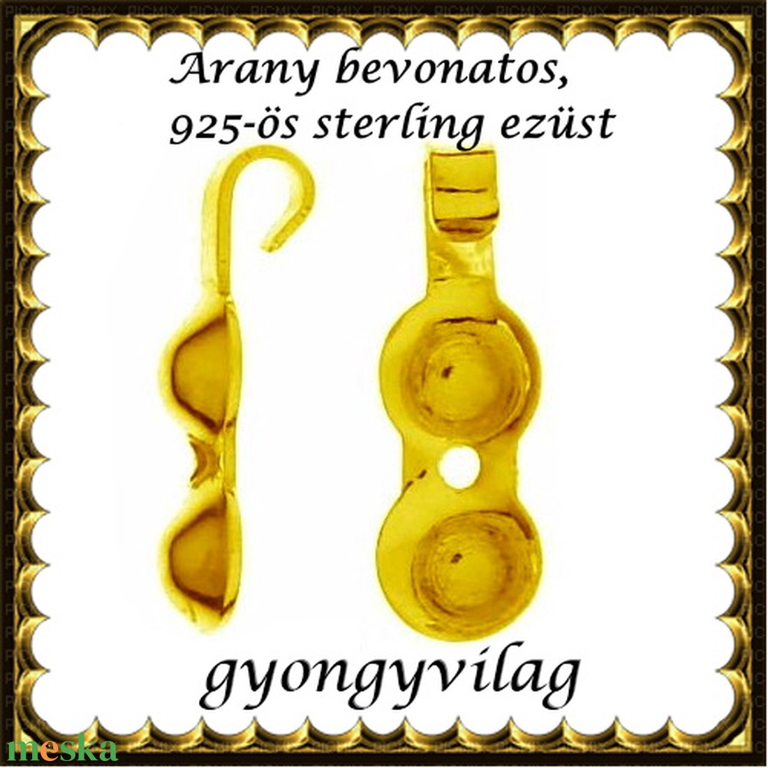 925-ös sterling ezüst ékszerkellék: csomótakaró ECST 08g - kellékek & szerszámok - gyöngyfűzés kellékek - egyéb alkatrész - Meska.hu