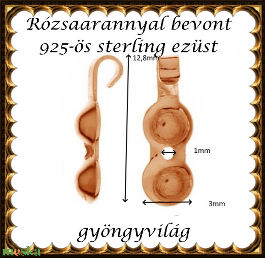 925-ös sterling ezüst ékszerkellék: csomótakaró ECST 08rg - kellékek & szerszámok - gyöngyfűzés kellékek - egyéb alkatrész - Meska.hu 925-ös sterling ezüst ékszerkellék: csomótakaró ECST 08rg - kellékek & szerszámok - gyöngyfűzés kellékek - egyéb alkatrész - Meska.hu