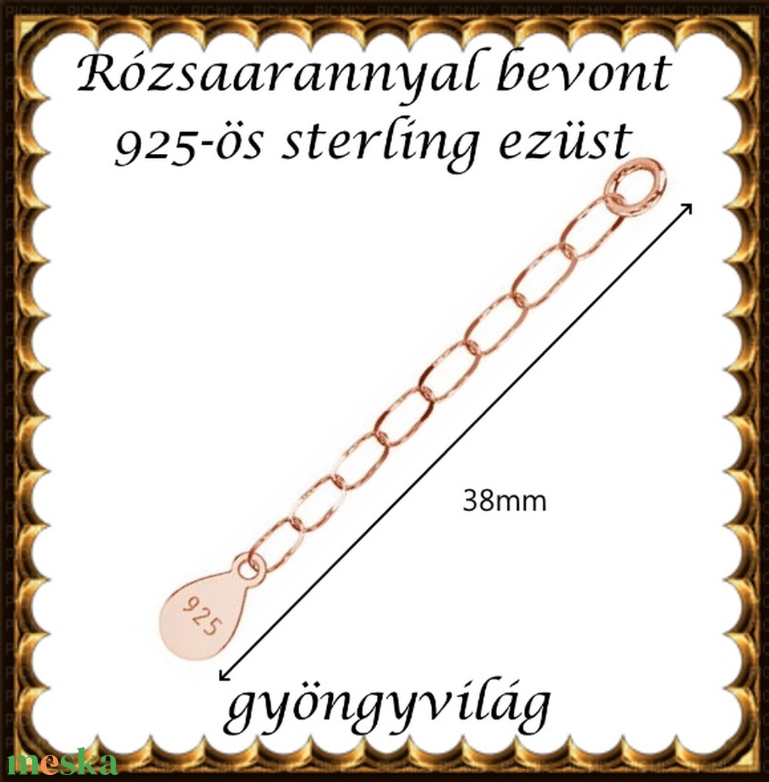 Gold Filled lánchosszabbító ELK LH 02rg - gyöngy, ékszerkellék - egyéb alkatrész - Meska.hu Gold Filled lánchosszabbító ELK LH 02rg - gyöngy, ékszerkellék - egyéb alkatrész - Meska.hu