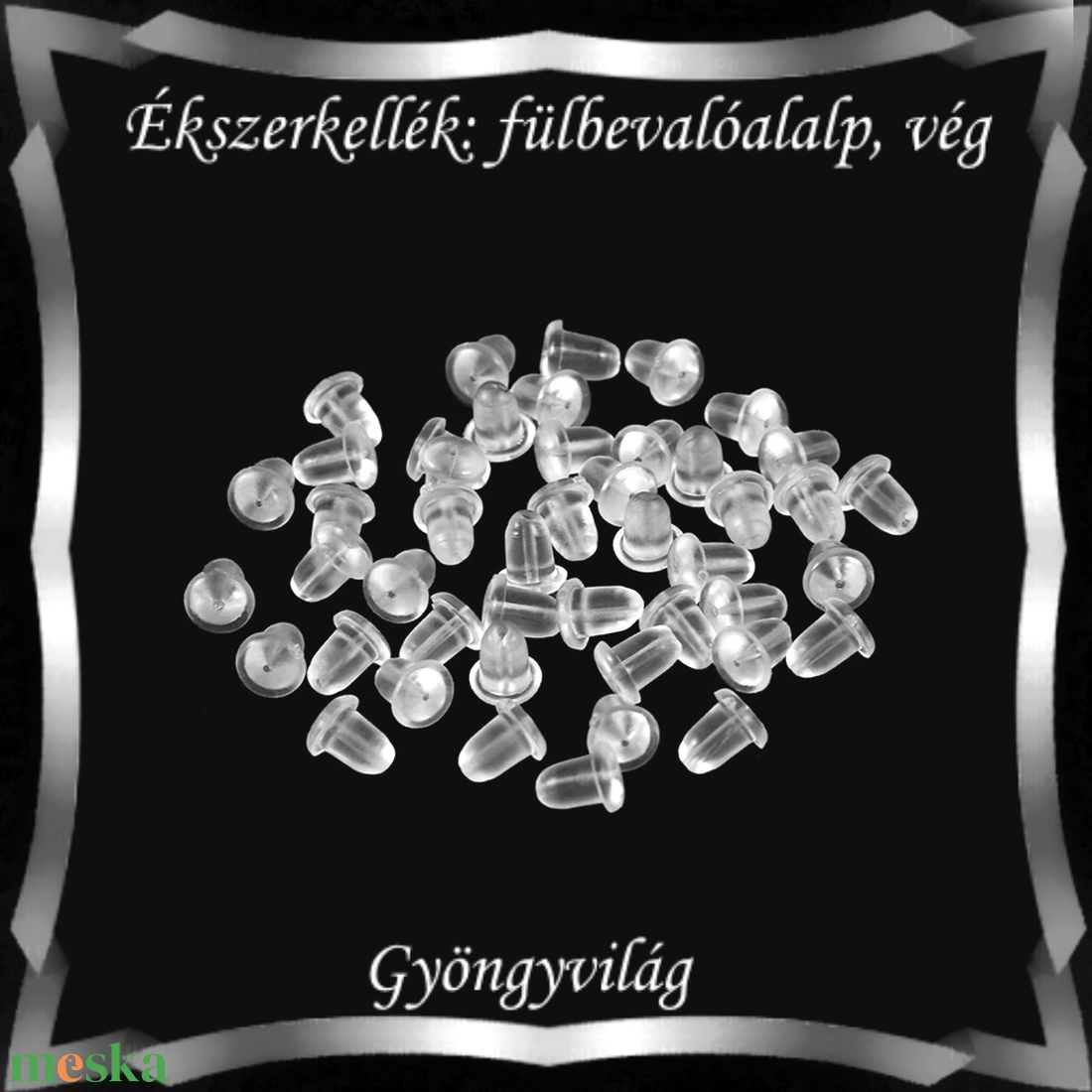Ékszerkellék: fülbevaló vég/shift BFK-SZ 05 4,8x5,8 szilikon 50db - gyöngy, ékszerkellék - egyéb alkatrész - Meska.hu Ékszerkellék: fülbevaló vég/shift BFK-SZ 05 4,8x5,8 szilikon 50db - gyöngy, ékszerkellék - egyéb alkatrész - Meska.hu